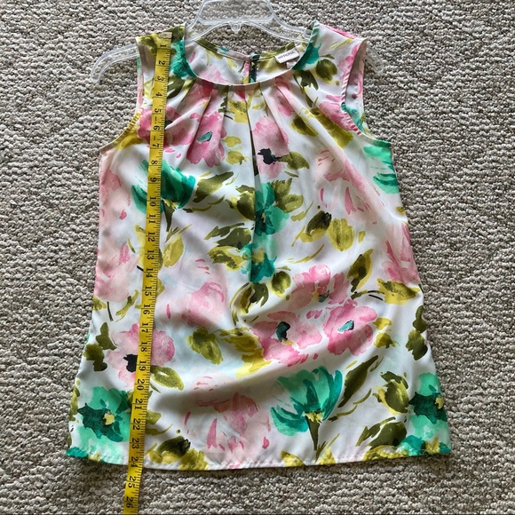 Nice Merona Pastel Floral Sleeveless Top Small - Picture 5 of 6